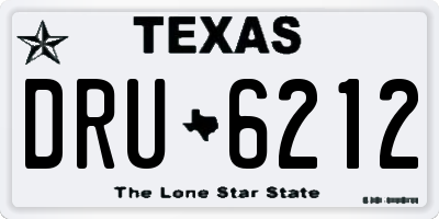 TX license plate DRU6212
