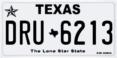 TX license plate DRU6213