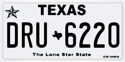 TX license plate DRU6220