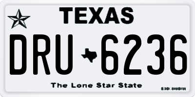 TX license plate DRU6236