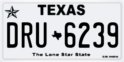 TX license plate DRU6239