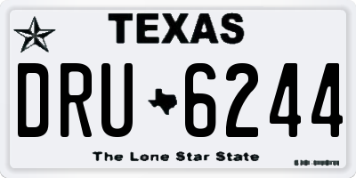 TX license plate DRU6244