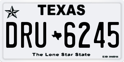 TX license plate DRU6245
