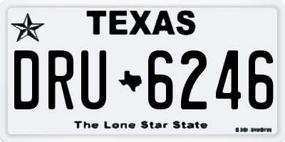 TX license plate DRU6246