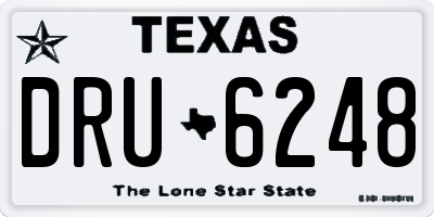 TX license plate DRU6248