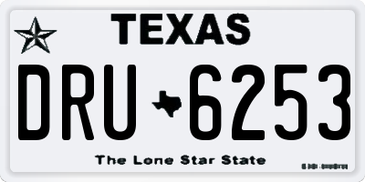 TX license plate DRU6253