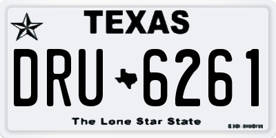 TX license plate DRU6261