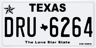 TX license plate DRU6264