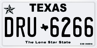 TX license plate DRU6266