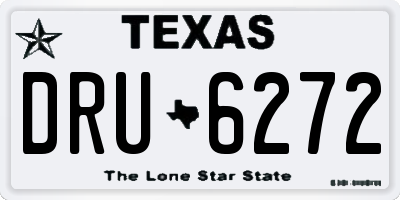 TX license plate DRU6272
