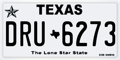 TX license plate DRU6273