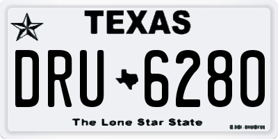 TX license plate DRU6280