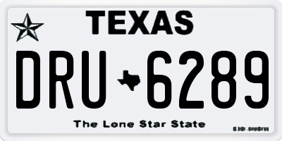 TX license plate DRU6289