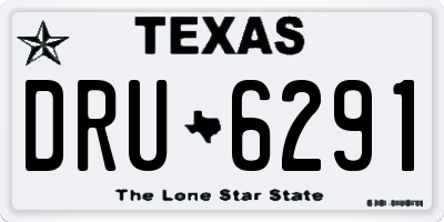 TX license plate DRU6291