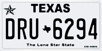 TX license plate DRU6294