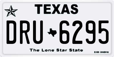 TX license plate DRU6295
