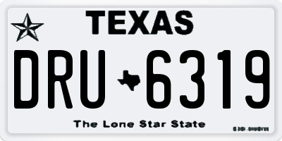 TX license plate DRU6319