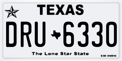 TX license plate DRU6330