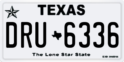 TX license plate DRU6336