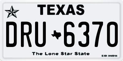 TX license plate DRU6370