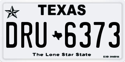 TX license plate DRU6373