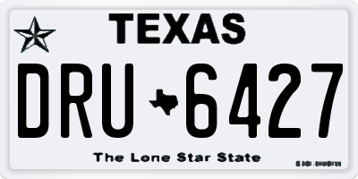 TX license plate DRU6427