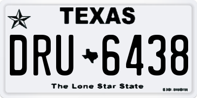 TX license plate DRU6438