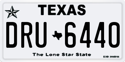 TX license plate DRU6440
