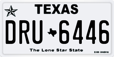 TX license plate DRU6446