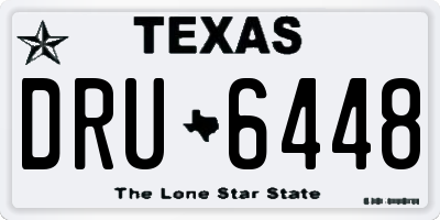 TX license plate DRU6448