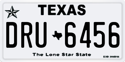 TX license plate DRU6456