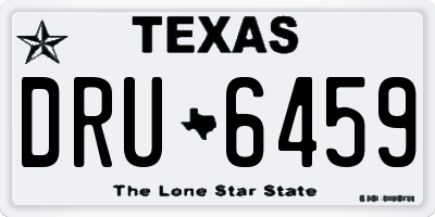 TX license plate DRU6459