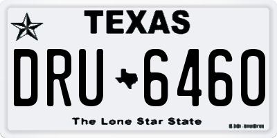 TX license plate DRU6460