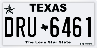 TX license plate DRU6461