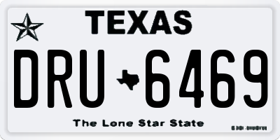 TX license plate DRU6469