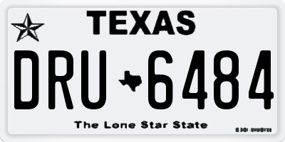 TX license plate DRU6484