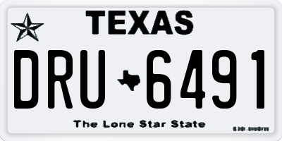 TX license plate DRU6491