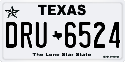 TX license plate DRU6524