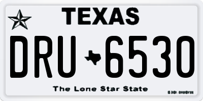 TX license plate DRU6530