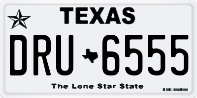TX license plate DRU6555