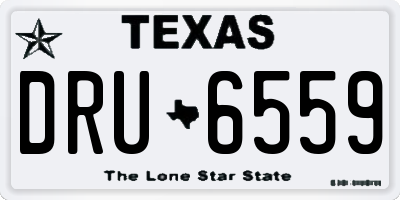 TX license plate DRU6559