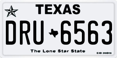 TX license plate DRU6563