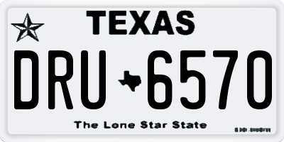 TX license plate DRU6570
