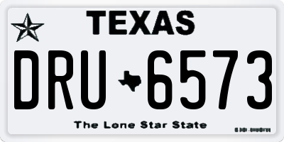 TX license plate DRU6573