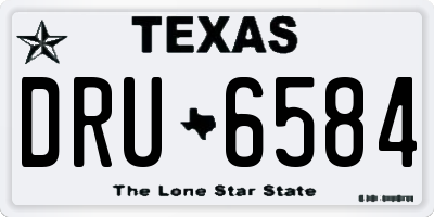 TX license plate DRU6584