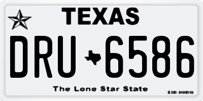 TX license plate DRU6586