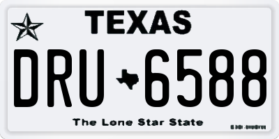 TX license plate DRU6588