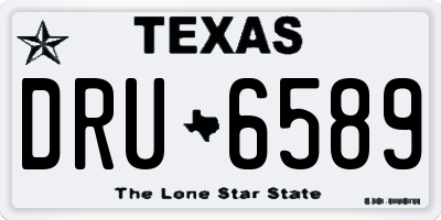 TX license plate DRU6589