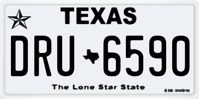 TX license plate DRU6590