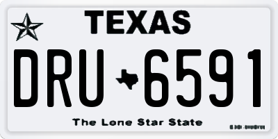 TX license plate DRU6591